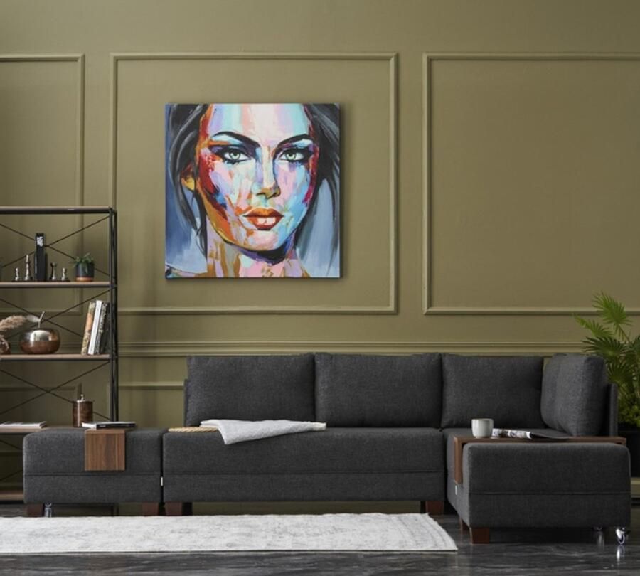 Emob Hoekzetel Balcab Home 210 x 280 x 70 cm Antraciet Kleine hoekzetels Antraciet Schuim; Kunststof; Polyester; Spaanplaat Kleine hoekzetels Op voorraad