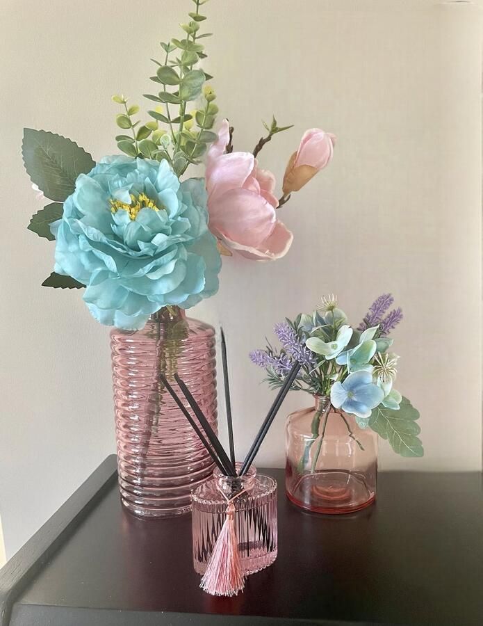 AtHome24 tafel decoratie woonkamer decoratie voor op tafel glazen kandelaar -kaarsenplateau decoratieve accessoires woonaccessoires set van 10 decoratie woonkamer set van 10 - Foto 3