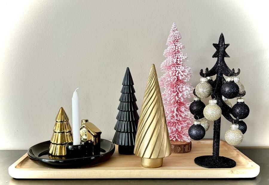 AtHome24 tafel decoratie woonkamer decoratie voor op tafel boho decoratie kaarsenplateau theelichthouder vaas met droogbloemen kunstplantje kaars decoratie woonkamer set van 8 - Foto 3