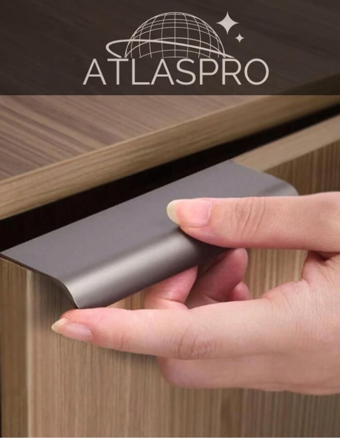 AtlasPro Ambiant 2 stuks gatafstand 160 mm Mat grijze handgreep met ronde afwerking Luxe uitstraling voor Keuken Kasten en Lades inclusief schroeven Badkamer Home Decor Keukengreep Kastgreep Meubelgreep Huisdecoratie