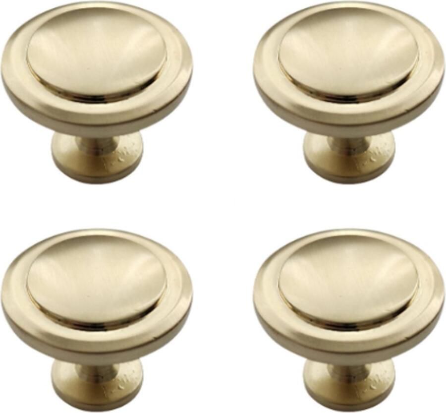AtlasPro Retro 2 stuks Gouden Deurknop met Ronde Afwerking inclusief schroeven Klassieke Stijl Meubelgreep voor Kasten en Deuren Kastgreep Home decor Huisdecoratie