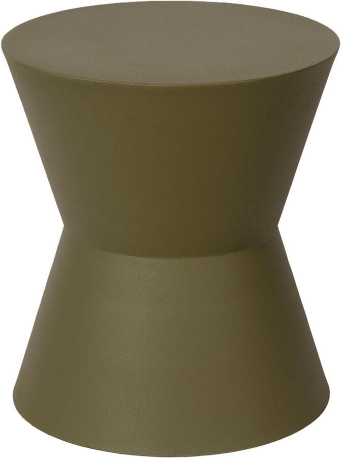 Atmooz Amante Bijzettafel – Ø41 x H45 cm – Olijf – Metaal – Minimalistisch Design Salontafel