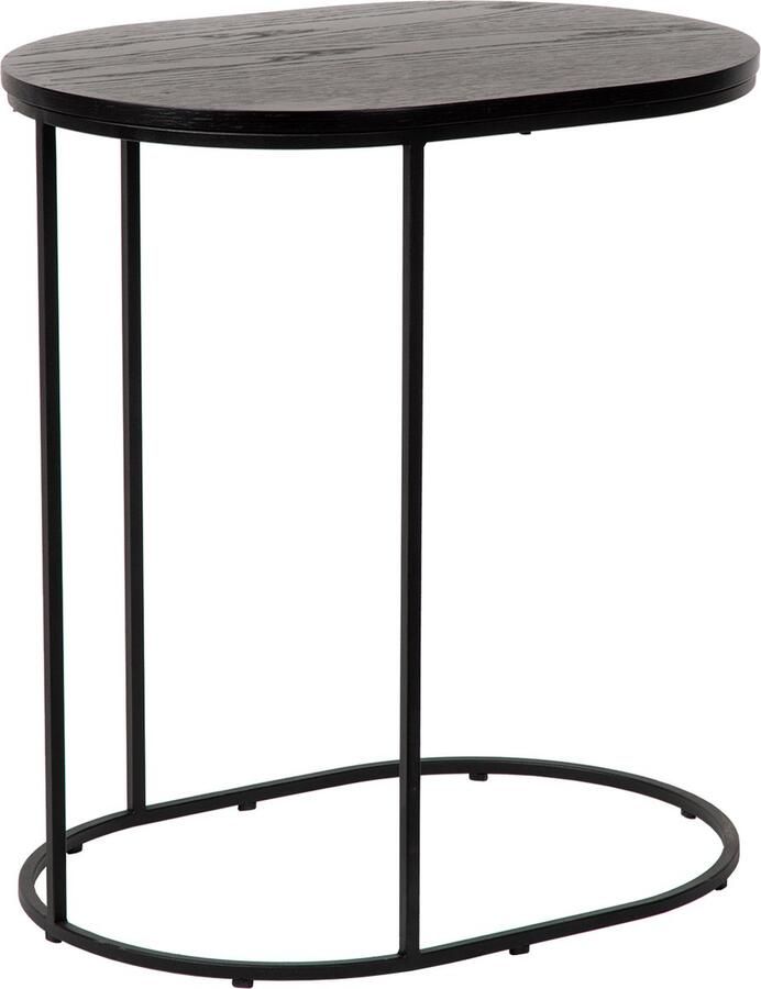 Atmooz Bijzettafel Olec Zwart Eiken 50x35x55 cm Modern Design Salontafel - Foto 2