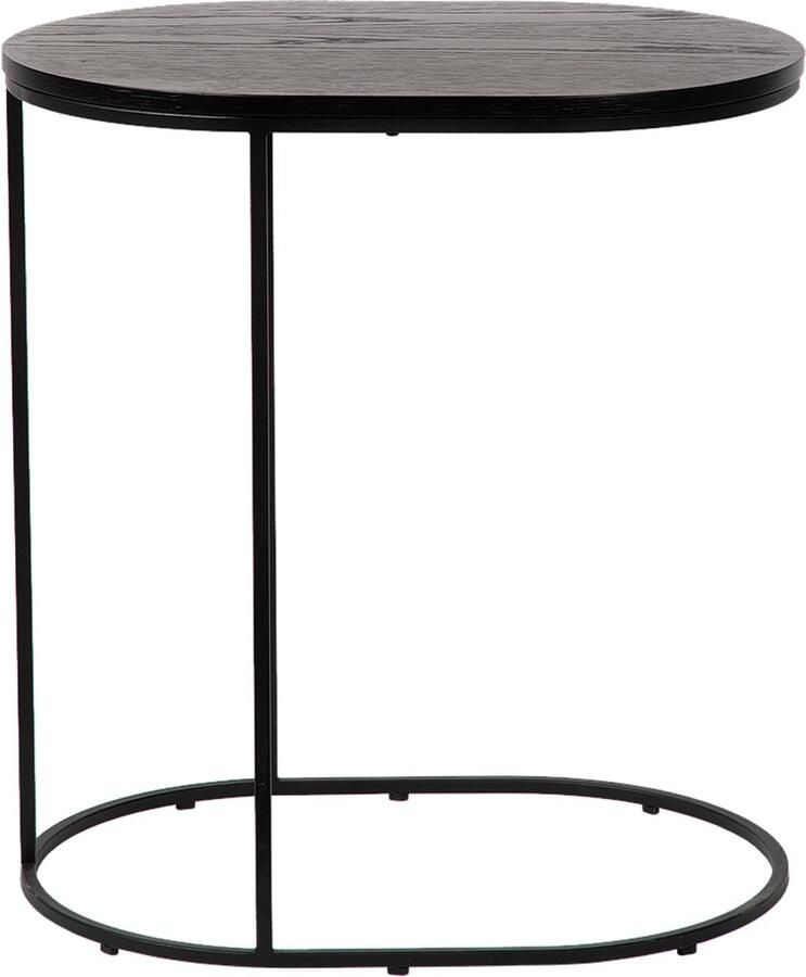 Atmooz Bijzettafel Olec Zwart Eiken 50x35x55 cm Modern Design Salontafel