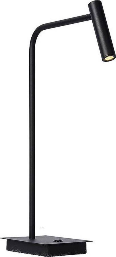 Atmooz Leeslamp Pomery Voor boek LED Tafellamp zwart Slaapkamer Woonkamer Industrieel Hoogte 49cm Metaal