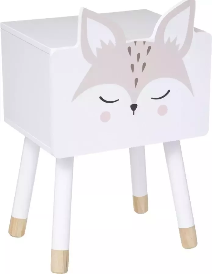 Atmosphera Atmopshera Nachtkastje Vos kind met opbergruimte Nachttafel Opberger Hout Kinderkamer