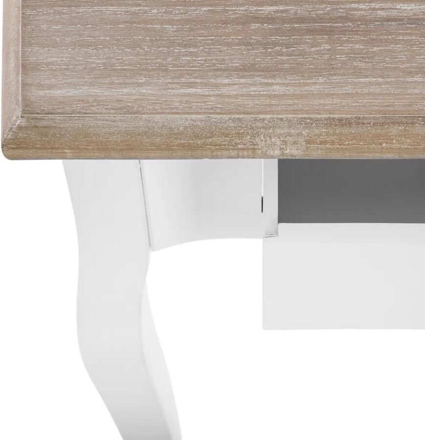 Atmosphera bijzettafel nachtkastje Palace wit naturel MDF hout 1 lade 47 x 30 x 66 cm