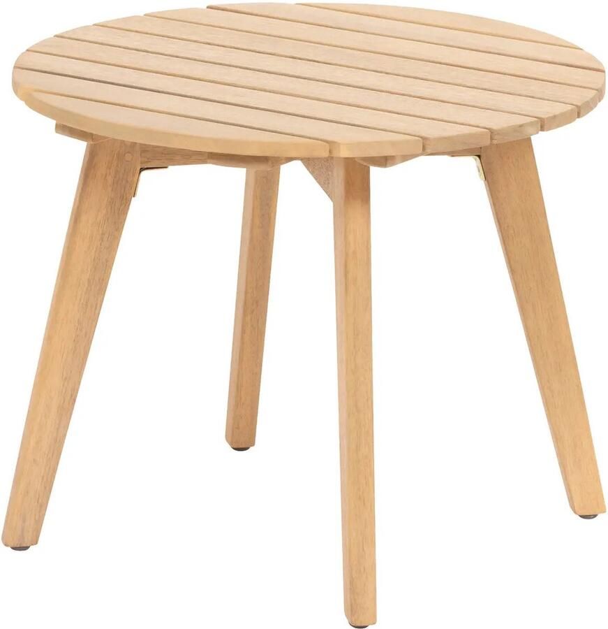 Atmosphera Bijzettafeltje Acacia hout lichtbruin D35 x H40 cm koffie tafel klein tafeltje