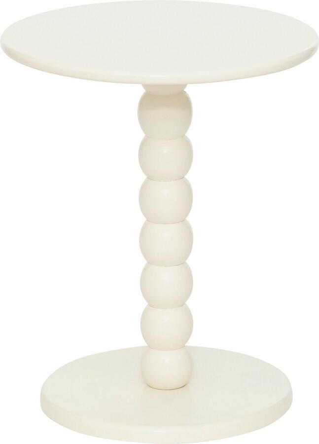 Atmosphera Bijzettafeltje Bologna wit D38x H46 cm plantenpot verhoger koffie salon tafel MDF