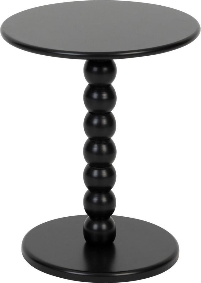 Atmosphera Bijzettafeltje Bologna zwart D38x H46 cm plantenpot verhoger koffie salon tafel MDF