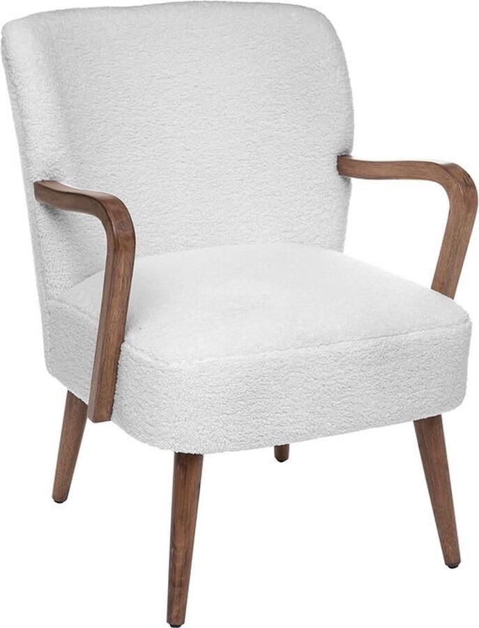 Atmosphera Fauteuil Chiara pluche wit