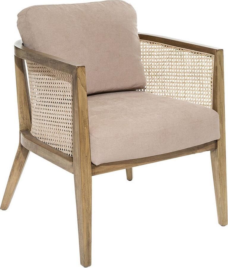Atmosphera fauteuil Koza landelijk hout taupe