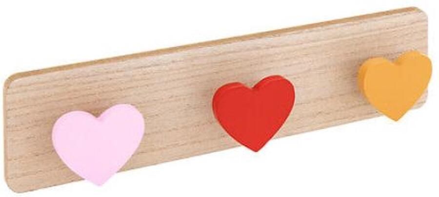 Atmosphera Kids Kapstok Abria hartjes 36x10x5cm Multi