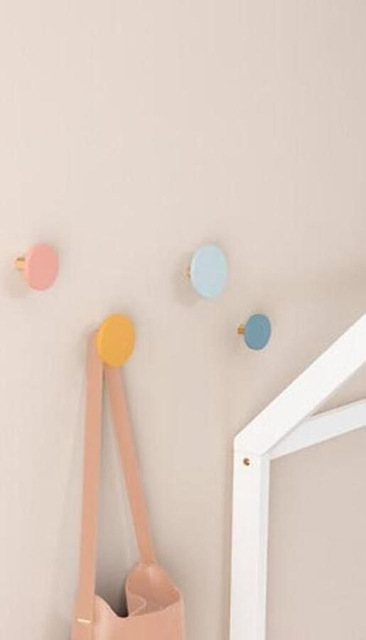 Atmosphera Kids Kapstok set van 4 stuks Ø9cm Multi