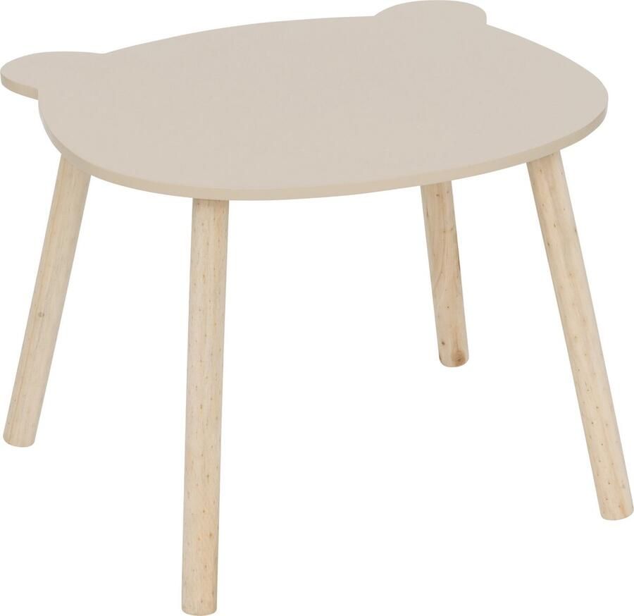 Atmosphera Kids Tekentafel Kindertafel Teddybeer Ø60cm Beige