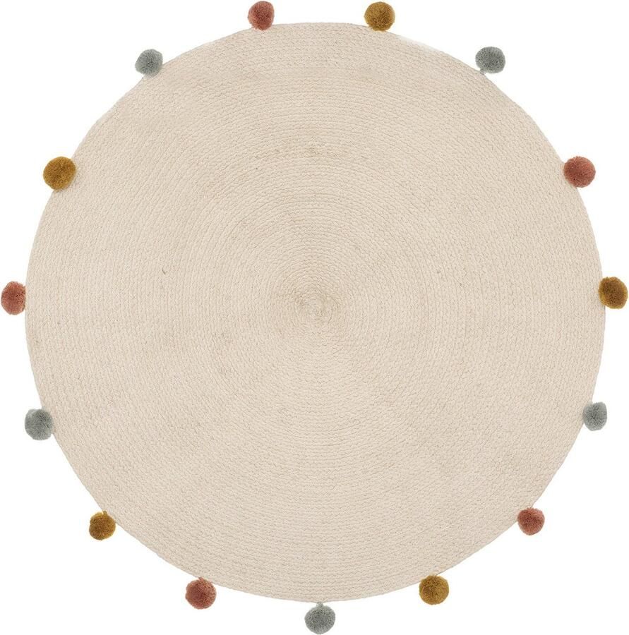 Atmosphera Kids Vloerkleed Harlekijn Ø90cm Beige