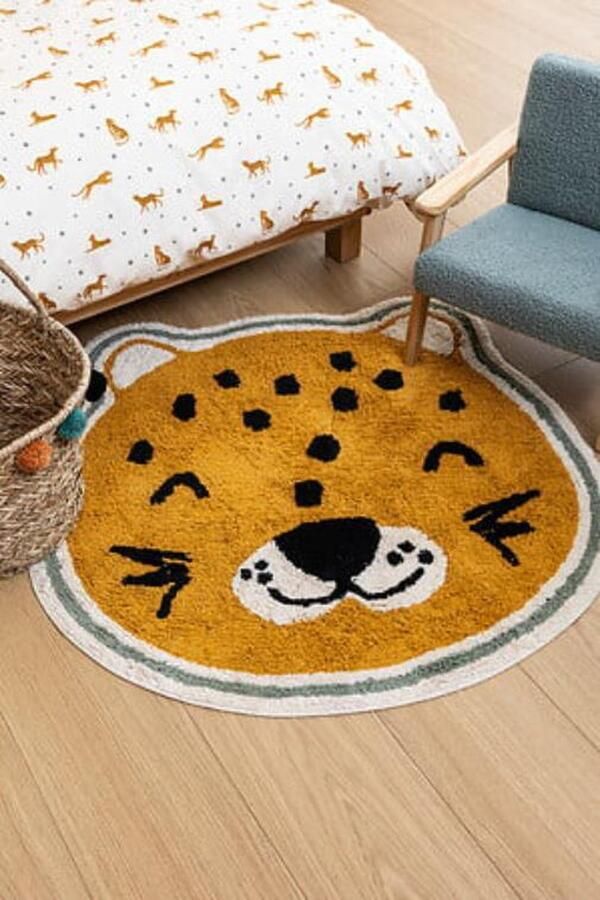 Atmosphera Kids Vloerkleed Kori Luipaard Ø90cm Oker