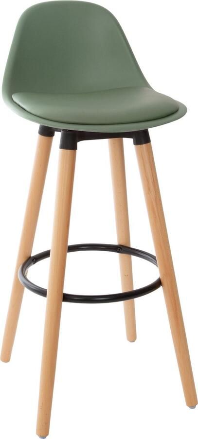 Atmosphera Maxon Barstoel met voetsteun 40x43x100cm Groen