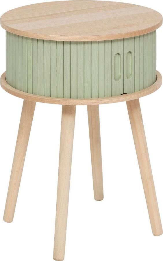 Atmosphera Nysos Nachtkastje met 2 deuren Ø40xH54cm Patinagroen