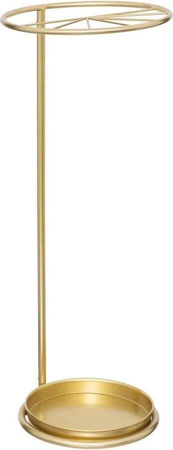 Atmosphera Paraplubak parapluhouder goud kleurig metaal D23 x H60 cm Uitlekbakken voor paraplus