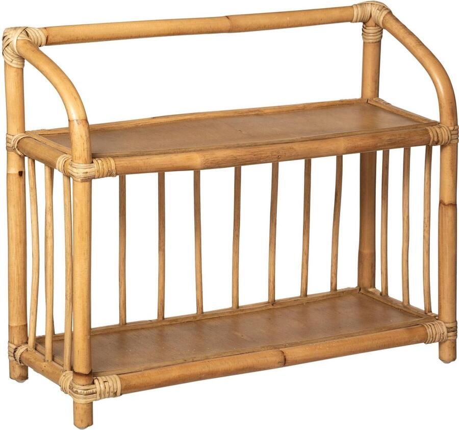 Atmosphera Opbergrekje 2-laags met planken rotan 60 x 20 x 50 cm meubels