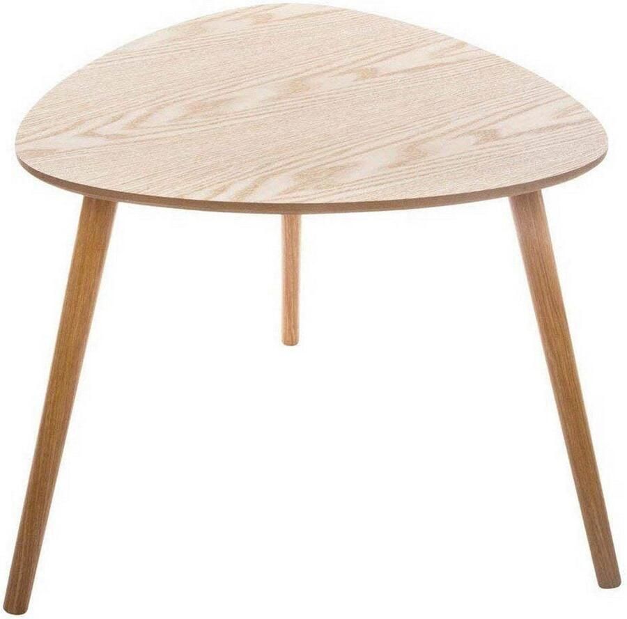 Atmosphera Design Set van 3 bijzettafels hout naturel Salontafel Tafel Hout