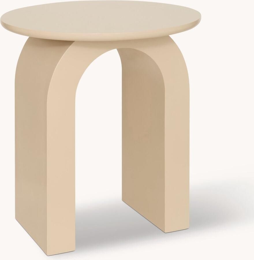 Atmosphera Stoa Bijzettafel Ø40xH45cm Beige