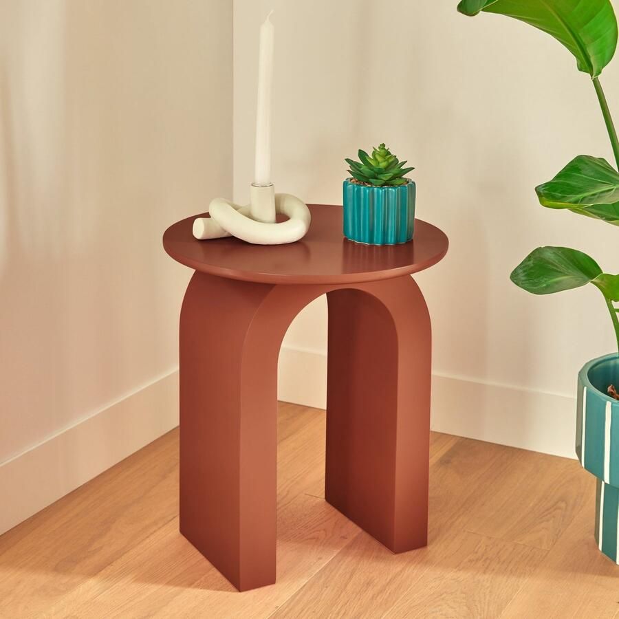 Atmosphera Stoa Bijzettafel Ø40xH45cm Bruin