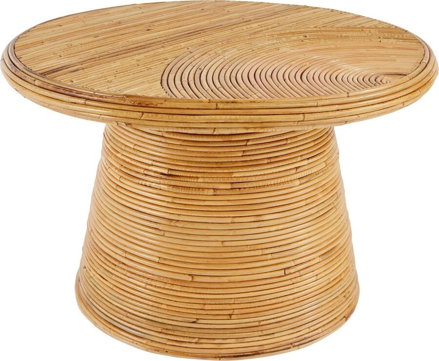 Atmosphera Tanae Salontafel uit rotanriet Ø70xH45cm Beige