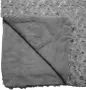 Atmosphera Bank bed deken plaid geknoopt motief 120 x 160 cm donkergrijs - Thumbnail 1