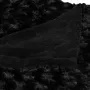 Atmosphera Bank bed deken plaid geknoopt motief 120 x 160 cm zwart - Thumbnail 1
