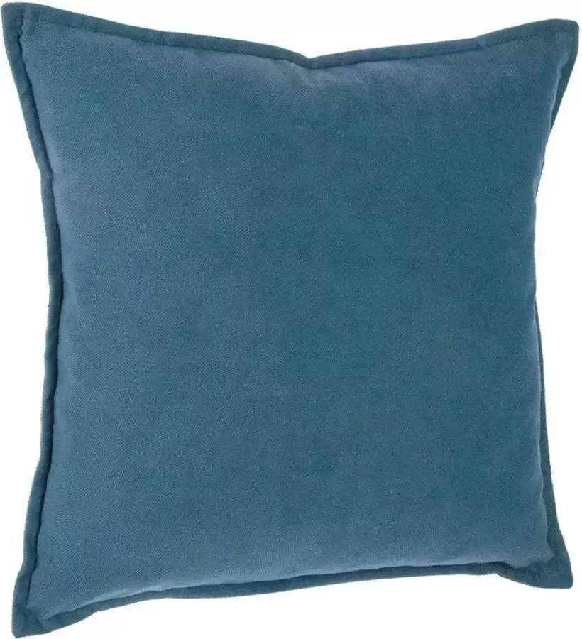 Atmosphera Bank sierkussens huiskamer Sophia 45 x 45 cm blauw polyester met rits