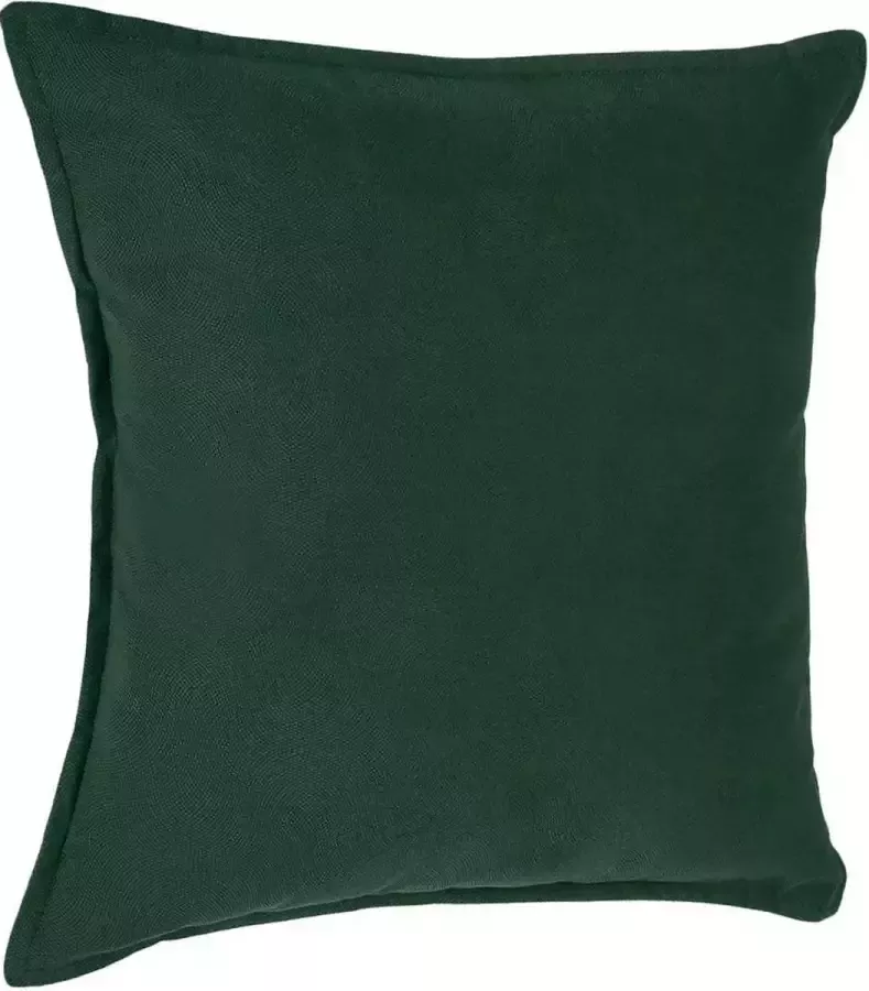 Atmosphera Bank sierkussens huiskamer Sophia 45 x 45 cm donkergroen polyester met rits