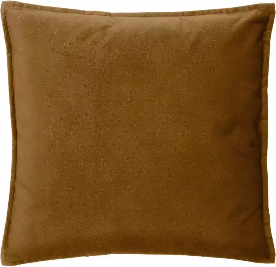 Atmosphera Bank sierkussens huiskamer Sophia 45 x 45 cm goud bruin polyester met rits