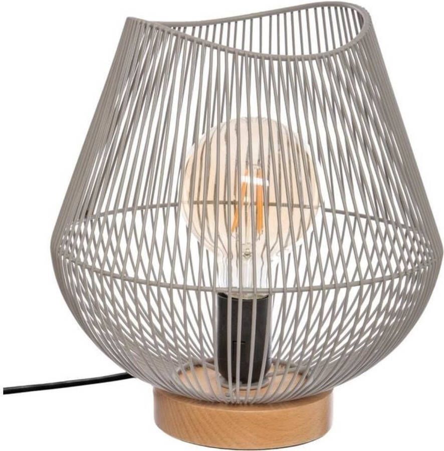 Atmosphera Bureaulamp Jena Grijs Metaal 40 W (Ø 28 x 26 cm)