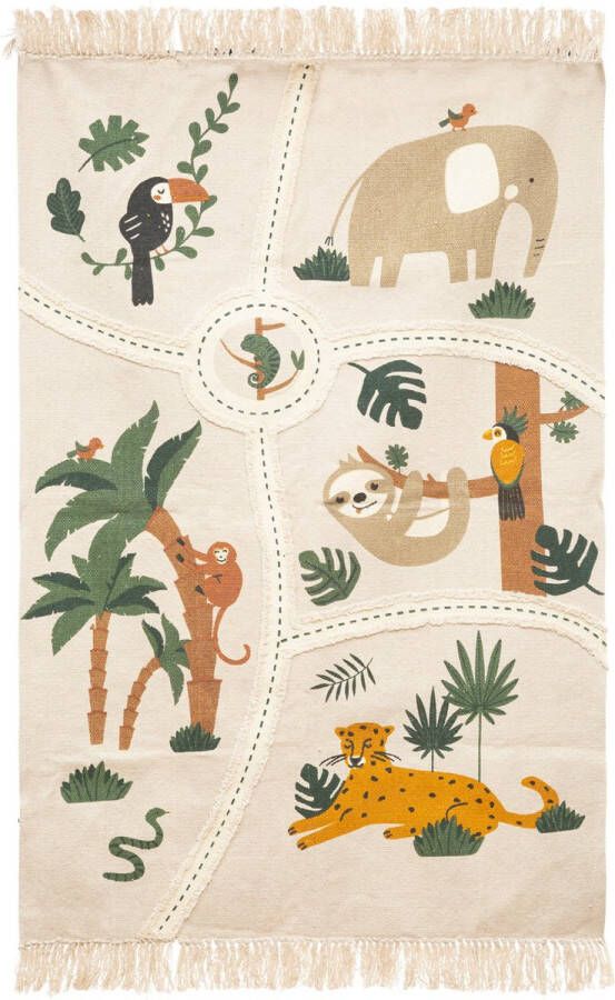Atmosphera Kids Jungle tapijt vloerkleed 100 x 150 cm Katoen