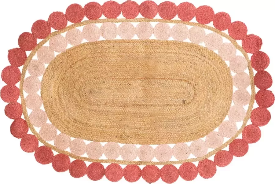 Atmosphera kids Tapijt vloerkleed Summer Jute Ovaal - Foto 2
