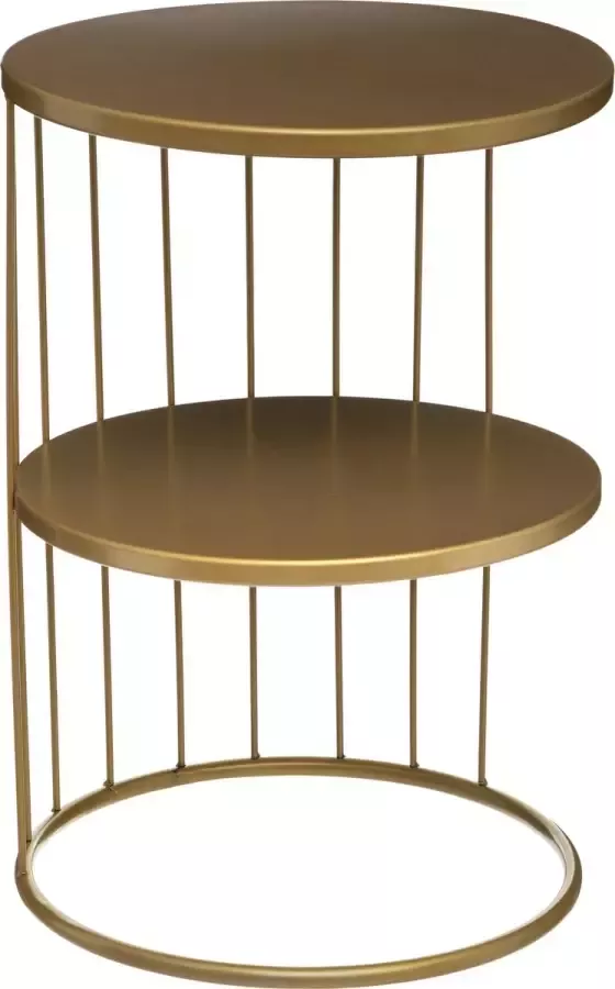 Atmosphera Kobu design bijzettafel goud Tafel Salontafel L. 36 x B. 36 x H. 52 cm (Moederdag tip) - Foto 1