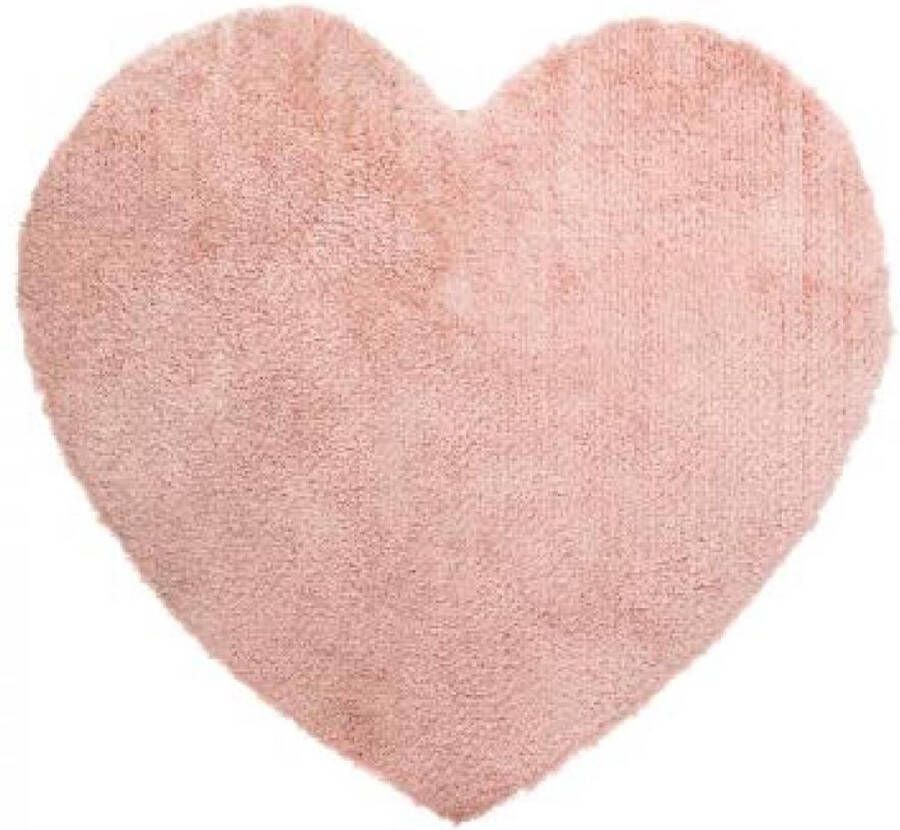 Atmosphera Roze hart vloerkleed Zachte vloerdecoratie in vorm van hartje Laagpolig