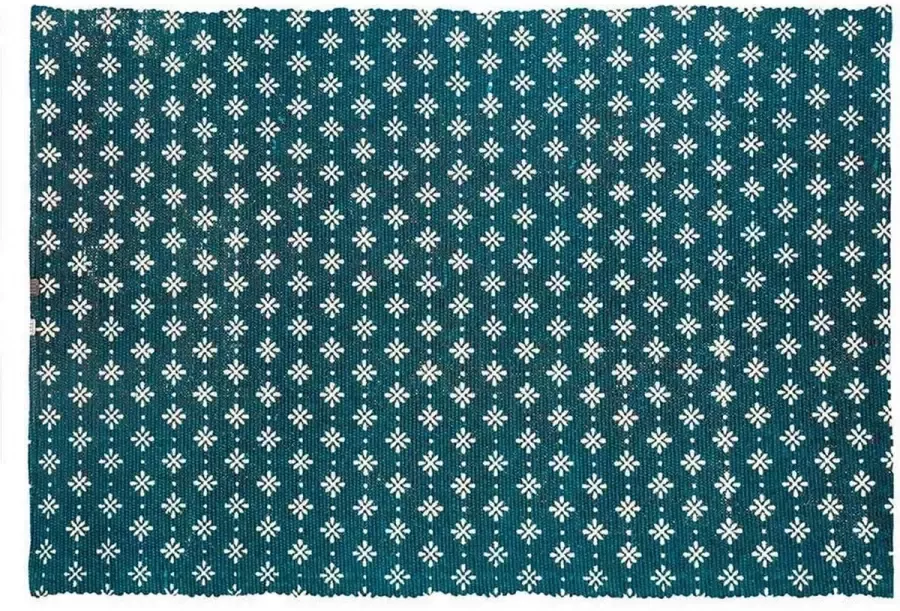 Atmosphera Tapijt Blauw Wit Katoen (60 x 90 cm)
