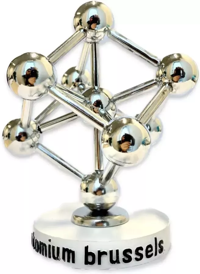 Atomium Sculptuur- Chroom Metaal 11 CM Brussels Decoratie Bureau