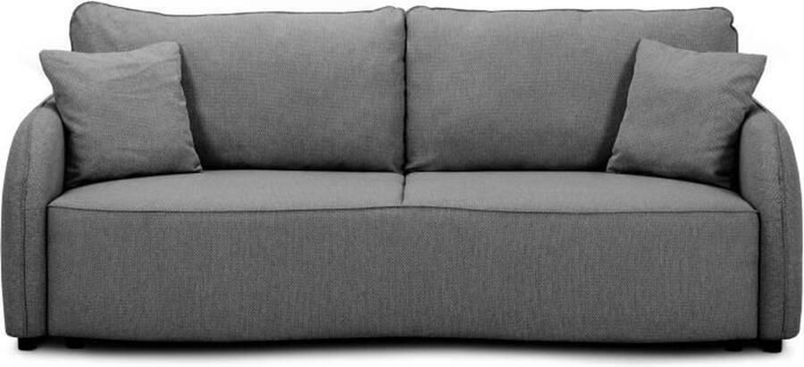 Aucune BARI 3-zits slaapbank Antraciet stof Opbergdoos L215 x H89 x D100 cm