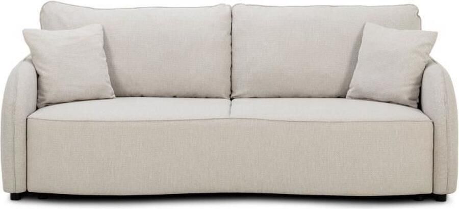 Aucune BARI 3-zits slaapbank Beige stof Opbergdoos L215 x H89 x D100 cm