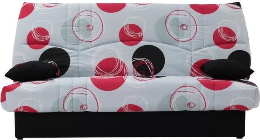 Merkloos Clic clac 3 plaatsen DREAM 100% Katoenen stof met Planete print Bed 125x190 cm L190 x D92 x H96 cm