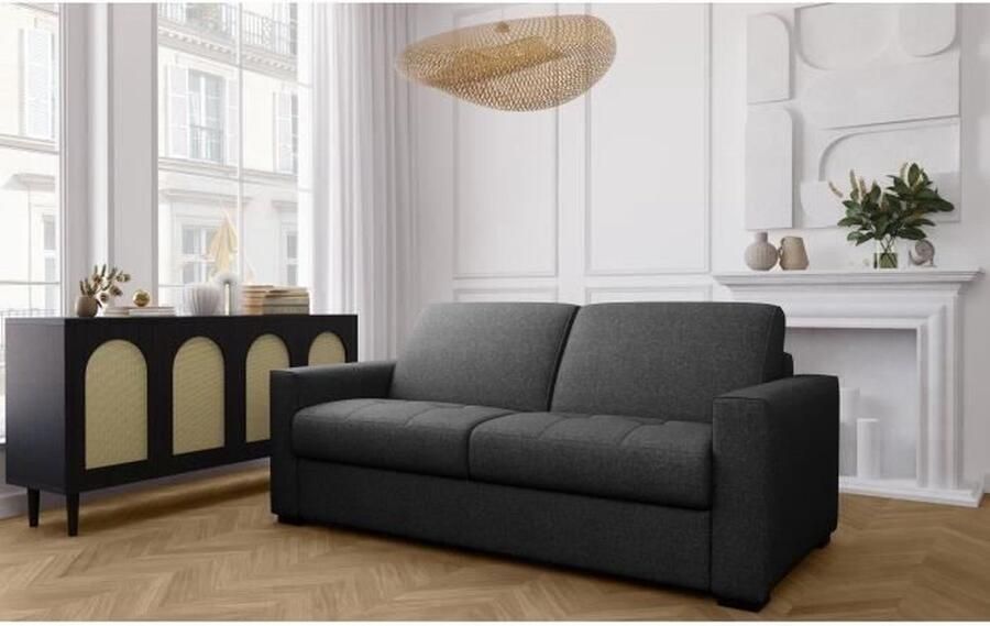 Aucune Express slaapbank MARIUS Antraciet stof 190 x 100 x 87 cm