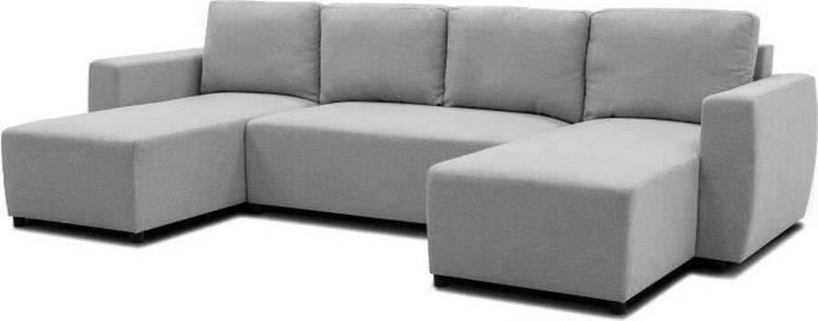 Aucune PHARELL 5 6-zits panoramische converteerbare hoekbank Muisstof Opbergdoos L297 x D155 x H71 85 cm