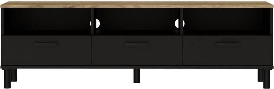 Aucune Tv -kast set+Oxford salontafel industriële stijl Black Oak Melamine salontafel: L110XP55XH40 TV Cabinet: L159XP40XH49