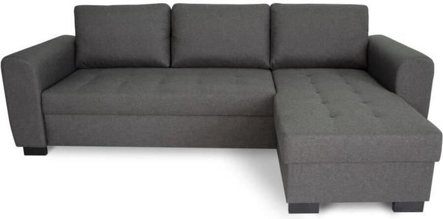 Aucune Vaste hoekbank 3 plaatsen Grijze stof HAMILTON ZONDER OPBERG- EN BEDFUNCTIE