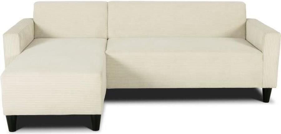 Aucune Vaste omkeerbare 4-zits hoekbank BOB Corduroy Beige L 197 x D 138 x H 65