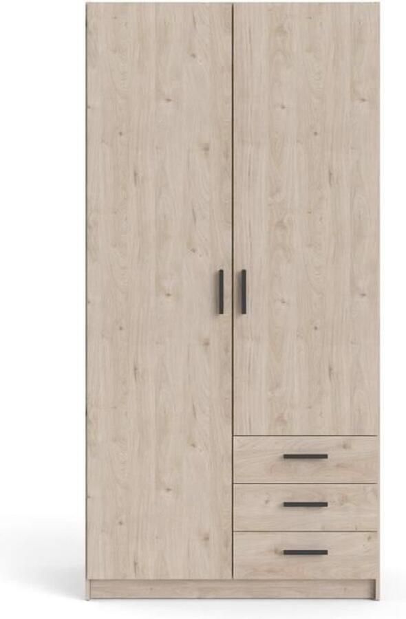 Aucune VEGA kast Antracietgrijs decor 2 deuren + 3 laden L 98 5 x D 49 6 x H 200 4 cm TVILUM